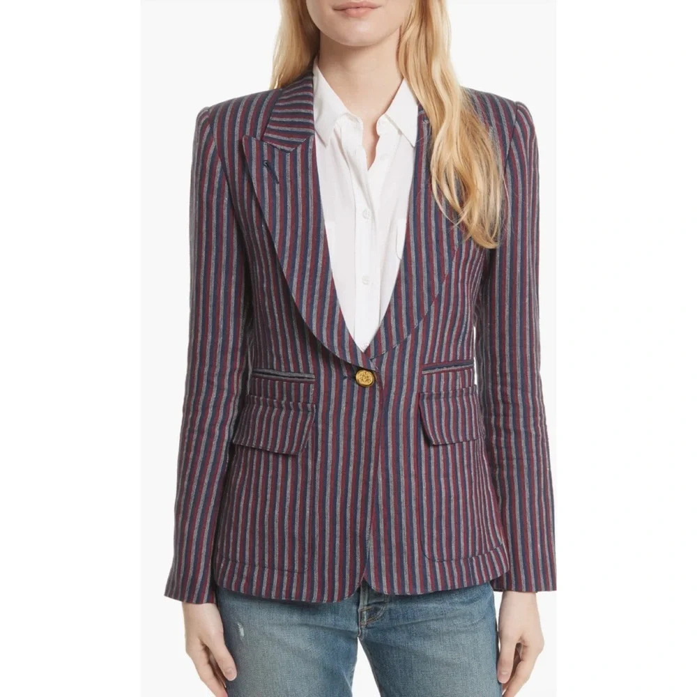 Smythe Stripe Cotton Blazer
